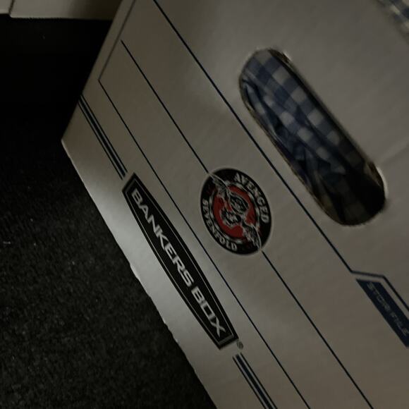 Mizzen Main Performance Shirt Mens M Blue Check Trim Fit Maylard Button *stain - Picture 11 of 11